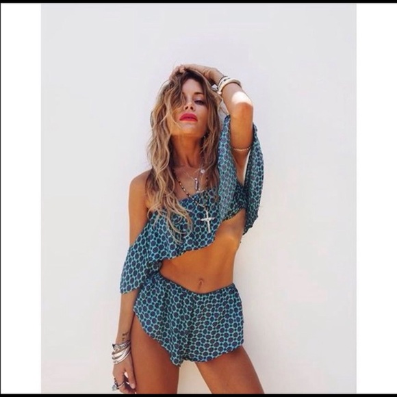 Rat & Boa Two Piece Set Turquoise - Picture 2 of 4